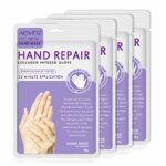 CCKULOOB Hand Mask Hand Moisturizing Gloves Mask for Dry,Cracked Hands,Whitening and Anti-aging,Repair Rough Skin (4 Packs, Lavender)