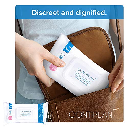 CONTIPLAN Incontinence Cleansing Cloths with Barrier Cream - 24 Pack of 25 Cloths - All in One Cleansing Wipes Cleanses, Soothes and Moisturises