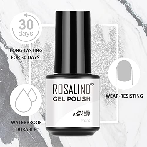 Gel Nail Polish,7ml White Nail Polish,Soak off UV/LED Gel Nail Polish Long Lasting Gel,High Glossy,Smooth,Easy to Apply, No Chips,Holographics Sh