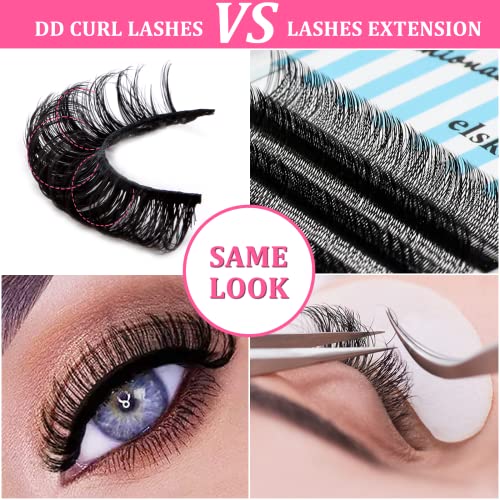 False Eyelashes Russian Strip Lashes D Curl Fluffy Wispy 10 Pairs Reusable Natural Look Faux Mink Volume Fake Handmade Thick Soft Long Dramatic E