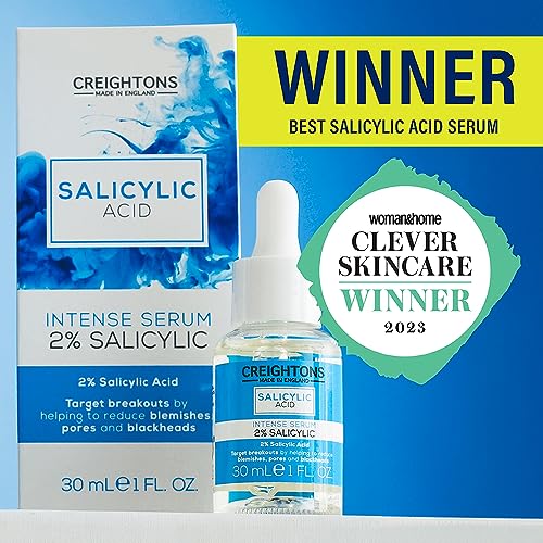 Creightons Salicylic Acid Intense Serum 2% Salicylic (30ml) - Target breakouts by helping to reduce blemishes, pores & blackheads for a cleaner,