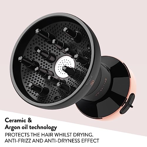Bellissima Ceramic Diffon Hot Air Diffuser for Curly Hair, 700 W, 2 Air/Temperature Combinations, Gentle Heat Technology, Frizz-Free Curls Equipp