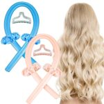 Heatless Curling Rod Headband, Heatless Hair Curling Set, No Heat Wave Hair Curlers Headband Styling Tools for women Long Medium Hair Curlers - P