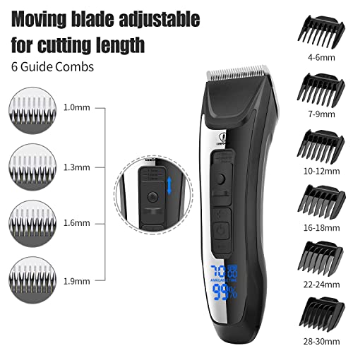 Hair Clippers for Men Professional Cordless Clippers Hair Trimmer Rechargeable for Family