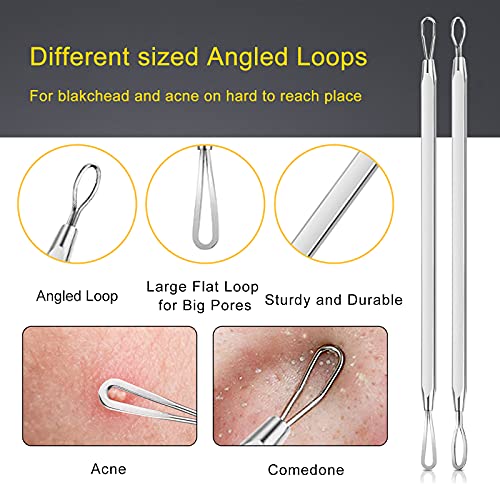 Blackhead Remover Pimple Popping Tool Kit, Boxoyx 10Pcs Professional Pimple Comedone Extractor Popper Tool Acne Removal Kit-Treatment for Pimple,