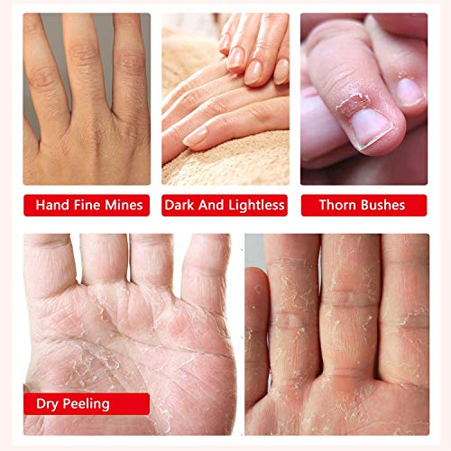 CCKULOOB Hand Mask Hand Moisturizing Gloves Mask for Dry,Cracked Hands,Whitening and Anti-aging,Repair Rough Skin (4 Packs, Lavender)