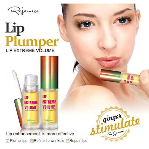 Lip Plumper Lip Gloss by Rejawece - Lip Plumping Balm Plumper Device Lipstick Treatment - Clear Lip Plump Gloss - Enhancer for Fuller & Hydrated