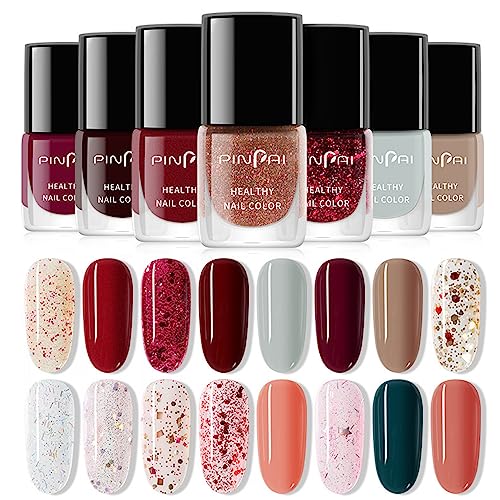 Quick Dry Nail Polish - High Gloss Nail Varnish Polish Quick Dry In 60s, No Baking Long Lasting Nail Varnish Gel, Grapefruit Color Nail Art Polis