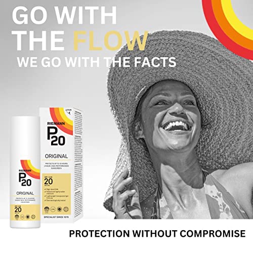 RIEMANN P20 Original SPF20 Lotion 200ml, Advanced Sunscreen Protection, High Performance, Triple Protect + Sweat Resistance, Protects up to 10 Ho