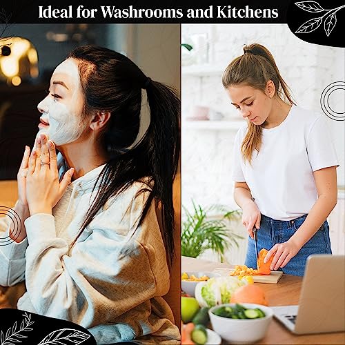 Bellure 30 Pcs 4mm Balck Hair Bands For Women, Black Hair Bobbles For Women Thick Hair, Snag-free elastic hair ties for women hairbands, Ponytail