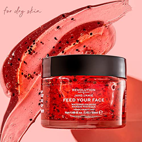Revolution Skincare London, Jake Jamie Watermelon Hydrating Face Mask, Watermelon Scented Formula, Moisturising, 50ml