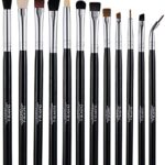 Eye Makeup Brush Set by Impora London. Includes - Eyeshadow Brushes, Blending Brush, Crease Brush, Eyeliner Brush & more [12 Brushes].