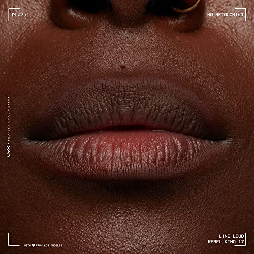 NYX Professional Makeup Matte Lip Liner, Transfer-, Fade- and Smudge-proof, Long-lasting, Line Loud, 17 Rebel Kind