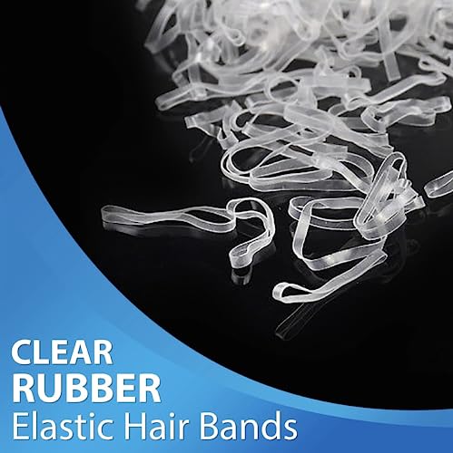 Cosy Companions™ 250x Clear Elastic Hair Bands, Elastic Hair Ties, Hair Band, Hair Elastic, Small Hair Bands, Clear Hair Bands, Rubber Bands For