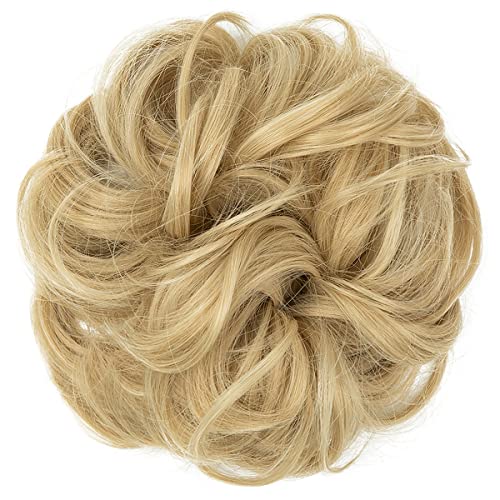 Messy Hair Bun Extensions Curly Wavy Hair Scrunchies for Women Girls Large Synthetic Donut Updo Hair Pieces Hair Chignons