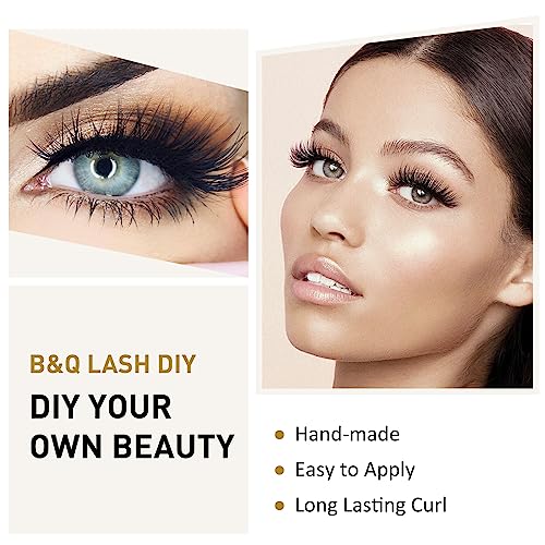 Lash Cluster B02 72 Clusters B&Q Lash Clusters C D Curl Individual Cluster Lashes Mega Volume Eyelash Clusters DIY Lash Extensions Soft Fluffy Cl
