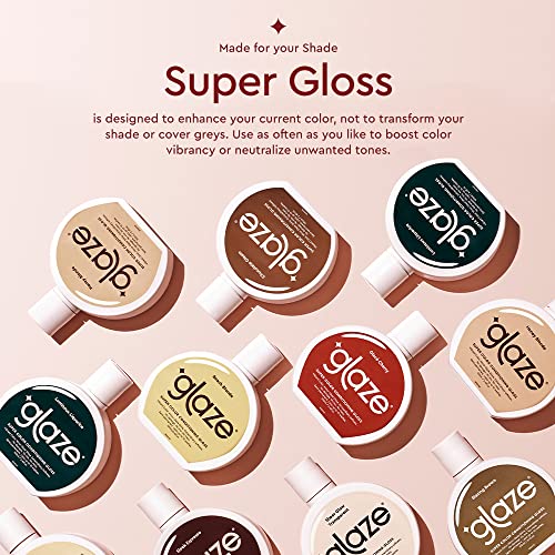 Glaze Super Colour Conditioning Gloss 190ml (2-3 Hair Treatments) Award Winning Hair Gloss Treatment & Semi Permanent Hair Dye. No Mix Hair Mask