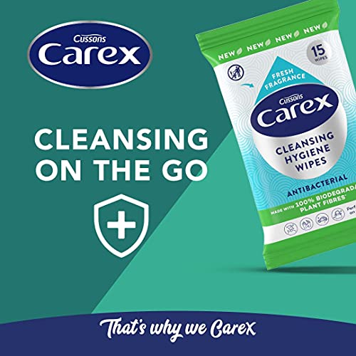 Carex Antibacterial Biodegradeable Wipes- Multipack 15 Wipes x 10 Packs