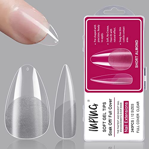 INPING Nail Glue, 6-In-1 Gel Nail Glue for Acrylic Nails Tips Extra Strong Nail False Nail Glue Artificial Bond Glue for Stick On Nails/Base Coat