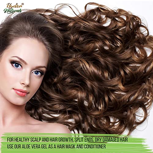 Hydra Naturals Aloe Vera Gel for Hair, Skin, Face, Dry Skin and Multipurpose Made From Freshly Cut Aloe Vera All-Over Head to Toe 1000ml Large XX