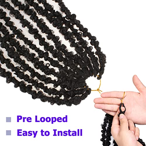 Leeven 30 Inch Distressed Faux Locs 6 Packs Long Butterfly Faux Locs Crochet Hair Synthetic Crochet Braids Pre-looped Soft Locs Crochet Locs Hair
