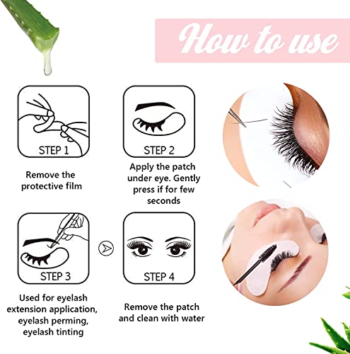 GreenLife® 100 Pairs Eyelash Lash Extension Under Eye Patches Under Eye Gel Collagen Eye Pads Lint Patches