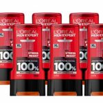 L'Oréal Men Expert Stress Resist Shower Gel for Men, 300 ml, Pack of 6, Bulk Buy