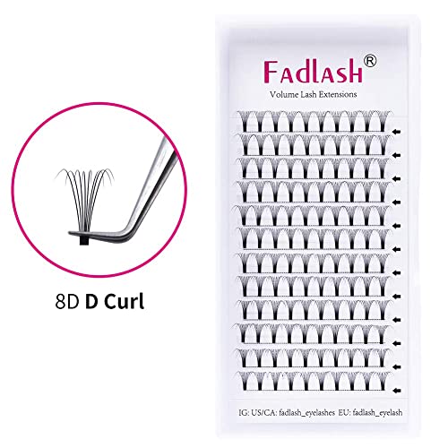 Russian Lashes 14D 0.07 Thickness D Curl 8-14mm Mix Tray Russian Lashes Premade Russian Volume Lashes Pre Made Fan Lashes Volume Lashes Pre Made