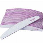 12 Pcs Professional Nail Files 100/180 Grit Double Sided Half Moon Washable Nail Files Emery Board Nail Shaping Manicure Tools - Professional Sal