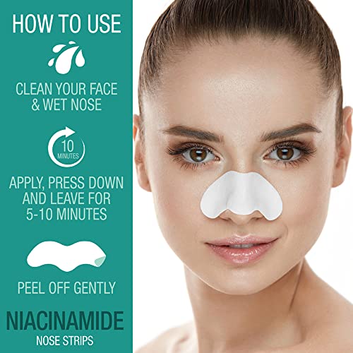 Balance Active Formula Niacinamide Calm & Clear Purifying Nose Strips (6 Pack) - Lifts out Impurities. Specifically Targets Blackheads. Unclogs P
