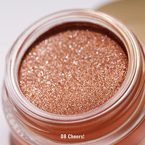 Oulac Shiny Light Blue Cream Eyeshadow, Can Be Used as Highlighter and Eyeshadow, Glitter Eyeshadow with Creamy Texture, Waterproof, Large Capaci