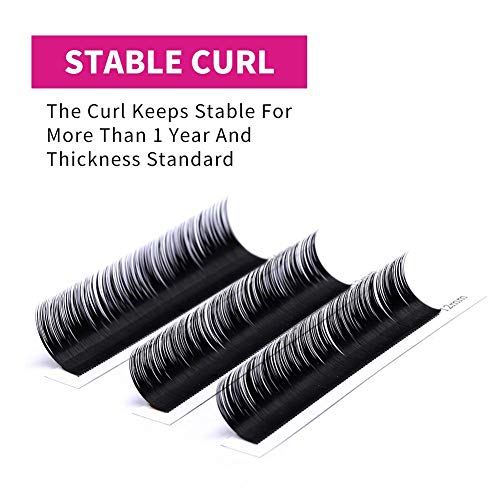 Eyelash Extensions 0.05mm D Curl Mix 8-14mm FADLASH Classic Lash Extensions 1:1 Individual Classic Eyelashes Black Matte Single Lashes Extension