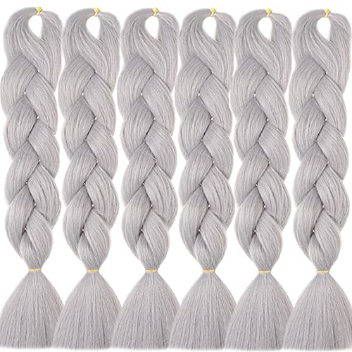 LDMY Hair for Braiding-Jumbo Braids, Long Colorful Ombre Pink Purple Jumbo Braiding Hair Extensions Kanekalon Jumbo Braid Wigs for Women Syntheti