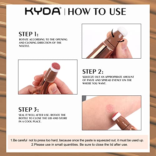 KYDA Contour Beauty Wand, Liquid Face Concealer Contouring Cushion Applicator, High Coverage Natural Matte Finish, Long Lasting Natural&Super Sil