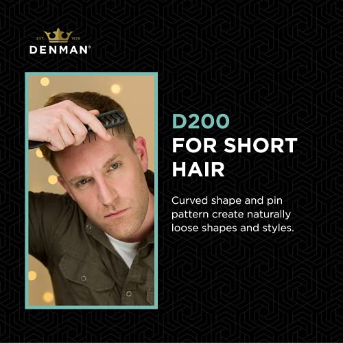 Jack Dean by Denman D200 Flexible Vent Brush for Blow Drying - Styling Hair Brush for Wet Dry Curly Thick Straight Hair - For Women and Men (Blac
