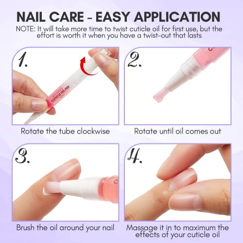 Makartt Cuticle Oil Pen for Nail Care, 3Pcs Nail Oil Pen Nourishing, Moisturizing, Nail Moisturizer Cuticle Care Kit for Cracked and Dry Cuticle