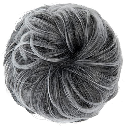 Messy Hair Bun Extensions Curly Wavy Hair Scrunchies for Women Girls Large Synthetic Donut Updo Hair Pieces Hair Chignons