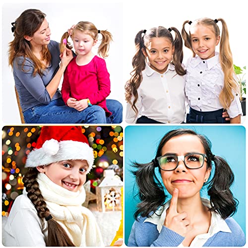 HXC 100pcs Black Elastic Hair Bands, Small Elastic Hair Bobbles For Women, 2mm Thin Hair Tie for Kids, Soft Hair Bands withou Metal, Elastic Pony