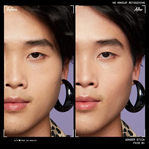 NYX Professional Makeup Highlight & Contour Stick, Dual-Ended Contour Stick, Shapes and Brightens, Blendable & Vegan, Wonder Stick, Fair