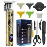 Beard Trimmer Professional Hair Clippers Men, Electric Cordless Hair Trimmer with LCD Screen & Sharp Blades, Rechargeable Clippers for Men Haircu