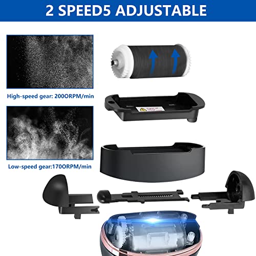 Electric Foot File, Eojjoisee® Hard Skin Remover, Rechargeable Callus Remover for Feet, 16 in 1 Pedicure kit with 3 Rollers LED Light, Foot Care