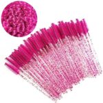 ZHIYE 50 pcs Disposable Eyelash Mascara Brushes, Wands Applicator Eyebrow Brush Makeup Kit, Eyebrow Castor Oil Brush Makeup Tool
