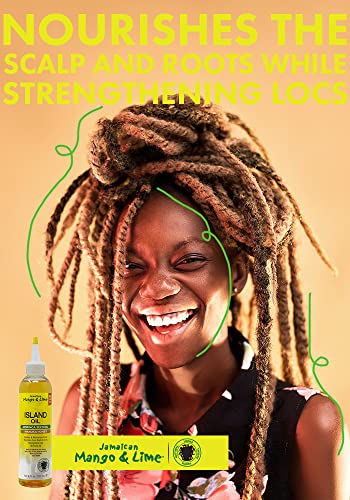 Jamaican Mango & Lime - Island Oil 237ml (Pack of 1) - Lubricates scalps, Nourishes roots and strengthens locks. Helps soothe dry scalp. Sulphate