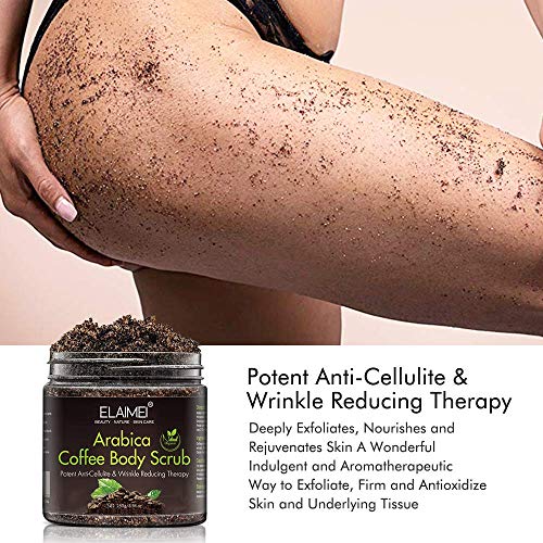 Natural Coffee Scrub with Organic Coffee Body Scrub, Best Acne, Anti Cellulite and Stretch Mark treatment, Spider Vein Therapy for Varicose Veins