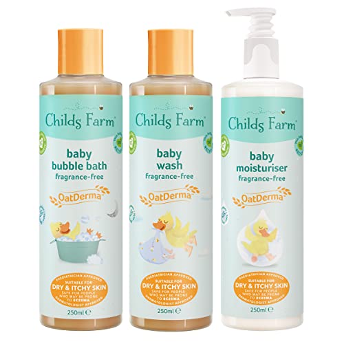 Childs Farm, Kids Hair Coco-Nourish Regime Bundle, Shampoo 250ml, Conditioner 250ml and Leave-in Conditioner 125ml, Dry, Curly and Coily Hair