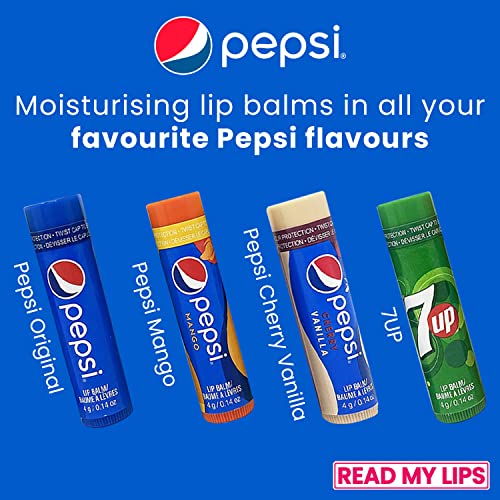 READ MY LIPS - Pepsi Flavoured Lip Balm Set - Formulated With Beeswax - Fun Party Bag Fillers Or Christmas Stocking Stuffers - Cruelty Free - 4 E