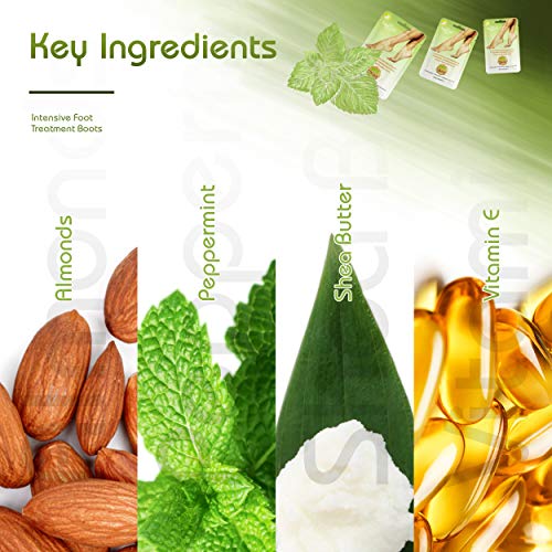 Foot Mask Moisturizing Socks – Natural Pedicure Treatment for Silky Feet –Hydrating, Deeply Moisturizing for Callus, Rough Hard Skin, Cracked Hee