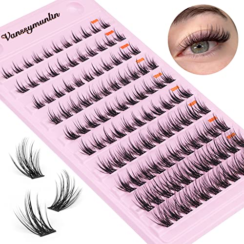 Lash Clusters DIY Eyelash Extension 110 Cluster Lashes Natural Look D Curl Individual Lashes Extension Wispy Mega Volume Eyelash Clusters Extensi