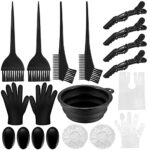 18 Pcs Tools for Hair Colouring Kit, Hair Dying Tools Kit, DIY Beauty Salon Hair Bleaching Tools Kit, Hair Dye Bowl and Brush Kit, including Mixi