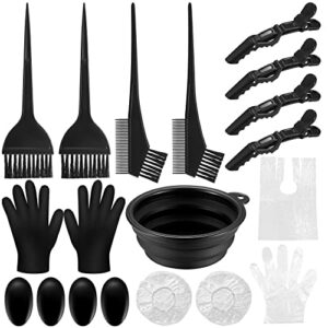 18 Pcs Tools for Hair Colouring Kit, Hair Dying Tools Kit, DIY Beauty Salon Hair Bleaching Tools Kit, Hair Dye Bowl and Brush Kit, including Mixi